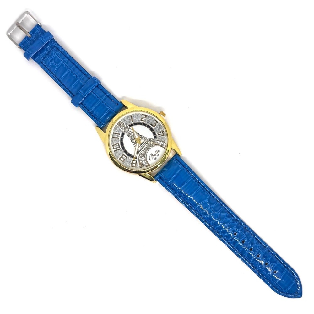 Vintage Ladies Watch with Gold Metal Paris Eiffel Tower #1150